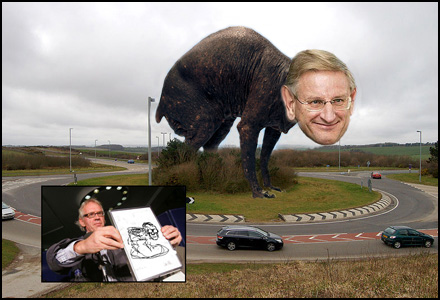Den glada Bildthunden finns redan i Arild, men snart flyttar den till Djurgården Den glada Bildthunden finns redan i Arild, men snart flyttar den till Djurgården
